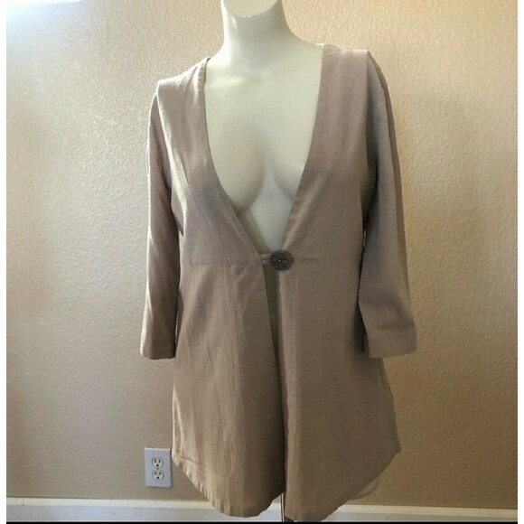 Soft Surroundings Benedetta Gauze Kimono Cardigan Topper Cover-up Top M New - Picture 2 of 8